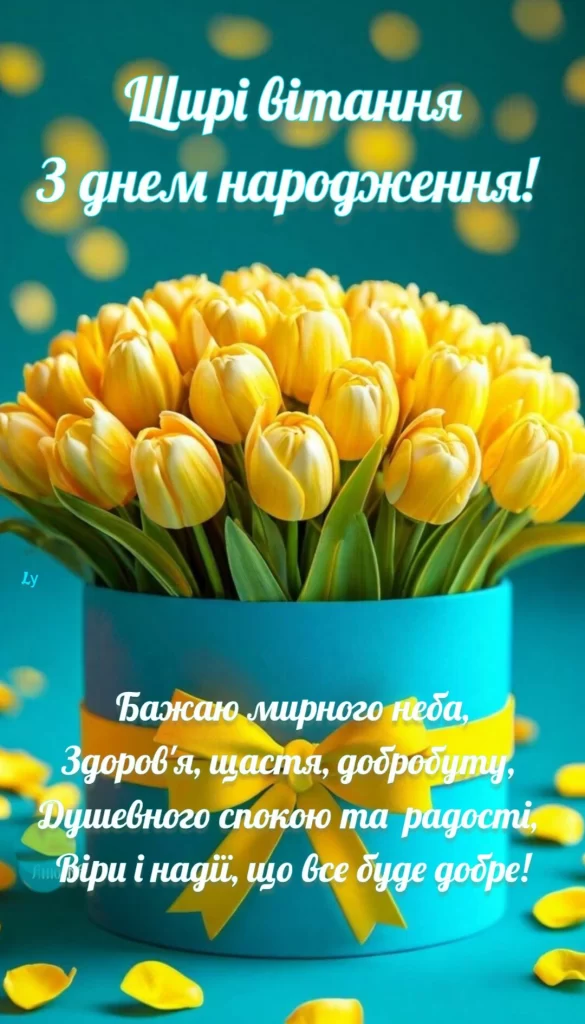 великий гарний букет жовтих тюльпанів