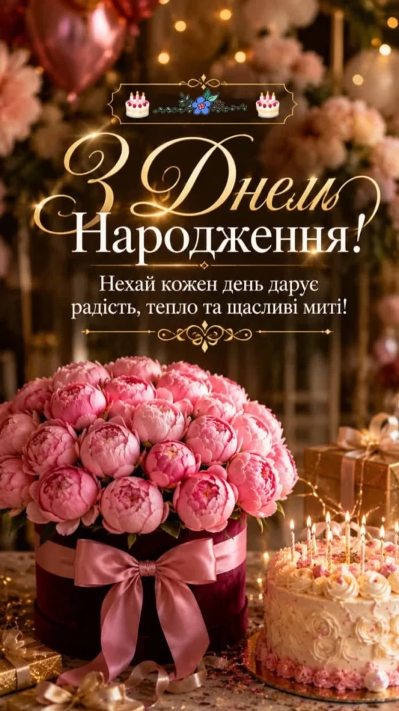 листівка привітання з днем народження молодій красуні